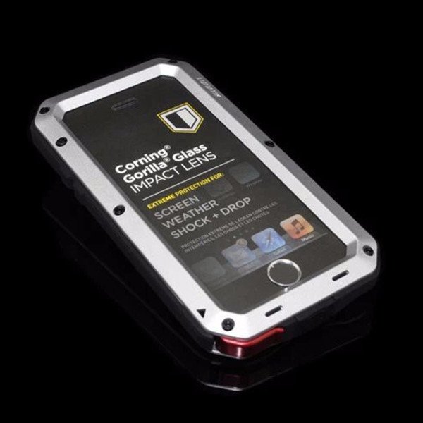Pouzdro a kryt na mobilní telefon Pouzdro SES EXTRÉMNĚ odolný hliníkovo-silikonový Apple iPhone 6 Plus/6S Plus - stříbrný