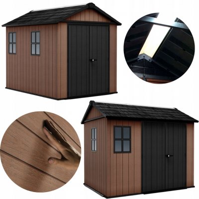 Keter Newton Plus Wide 9 x 7,5 hnědý 17212879 – Hledejceny.cz