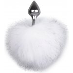 Easytoys Anální kolík Bunny Tail Plug No. 1 Silver White – Sleviste.cz