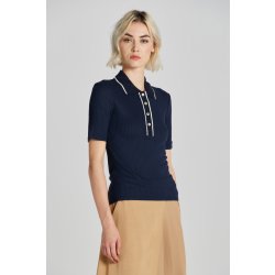 GANT LIGHTWEIGHT RIBBED SS POLO modrá