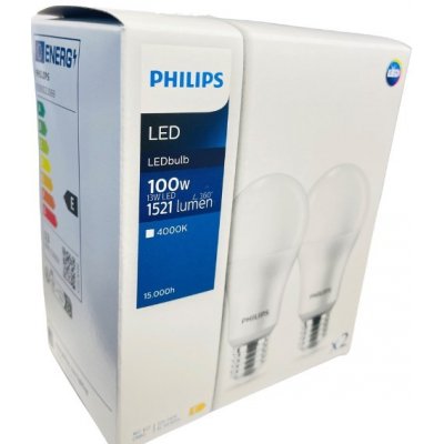 Philips 8719514471030 LED žárovka CorePro E27 13W/100W 1521lm 4000K A67 bílá 2-set