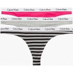 Calvin Klein Dámská tanga QD3587E 658 3 KUSY šedá – Zboží Dáma