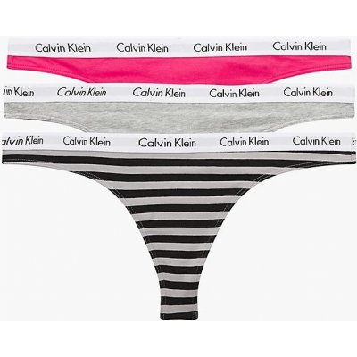 Calvin Klein Dámská tanga QD3587E 658 3 KUSY šedá – Zboží Dáma