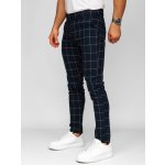 Bolf pánské textilní karované jogger kalhoty 184177 Tmavě modré – Hledejceny.cz