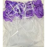 Svatba-eshop Šerpa na svatební auto bílá s fialovými lila kvítky - šerpy na svatební auta – Hledejceny.cz