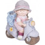 MagicHome Dekorace Holčička na skútru keramika 36,5x17,5x37,5 cm – Hledejceny.cz