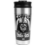 CurePink Nerezový cestovní hrnek Star Wars Hvězdné války I Like My Coffee On The Dark Side 450 ml – Sleviste.cz