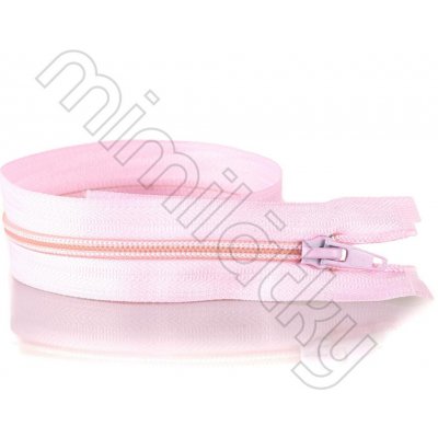 Zip spirálový dělitelný 50cm šíře 5mm baby pink – Hledejceny.cz