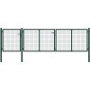 Branka vidaXL Zahradní plotová brána ocel 400 x 75 cm zelená