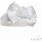 Kojenecká čelenka mašlička s květem bílá – Zboží Mobilmania
