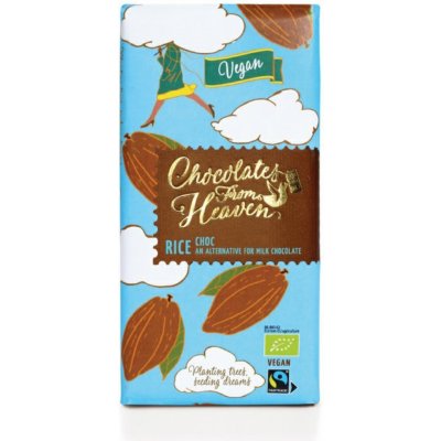 Chocolates From Heaven BIO rýžová VEGAN čokoláda 44% 100 g – Zboží Mobilmania