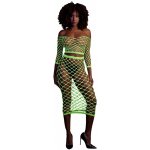 Ouch! Glow in the Dark Long Sleeve Crop Top and Long Skirt Neon Green – Hledejceny.cz