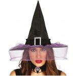 Černý čarodějnický klobouk se závojem – Sleviste.cz
