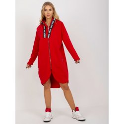 mikinové šaty na zip RV-BL-6683.00P red