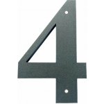 Domovní číslo popisné 4 na zeď, vrata, sloupky s dírami pro vruty barva antracit, výška 170 mm – Zboží Mobilmania