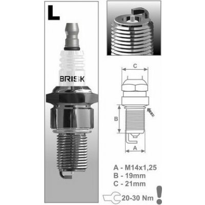 BRISK zapalovací svíčka L10S řada Silver Racing – Hledejceny.cz