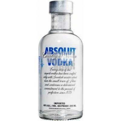 Absolut 40% 0,2 l (holá láhev) – Hledejceny.cz
