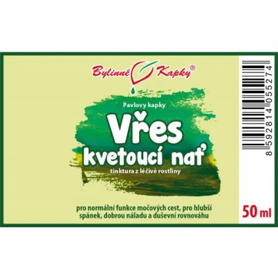 Bylinné kapky Vřes kvetoucí nať tinktura 50 ml – Hledejceny.cz
