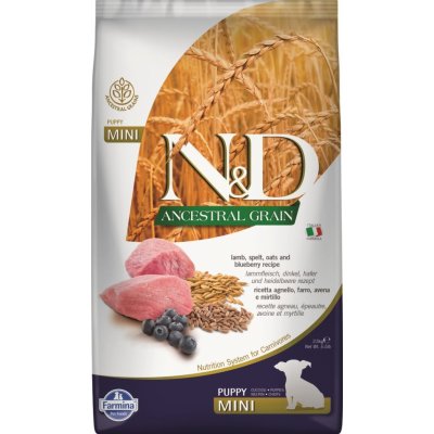 N&D Ancestral Grain Puppy Mini Lamb & Blueberry 2,5 kg – Hledejceny.cz