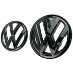 VW GOLF IV MK4 (1998-2004) (12,2cm a 11,2cm) přední a zadní znak, logo - černá lesklá – Zbozi.Blesk.cz