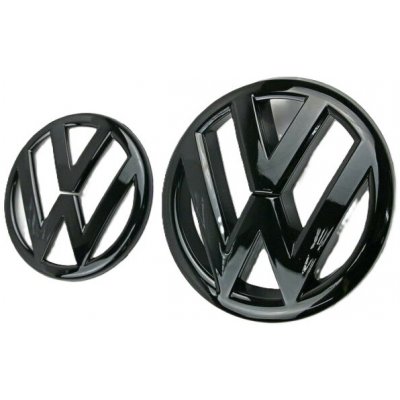 VW GOLF IV MK4 (1998-2004) (12,2cm a 11,2cm) přední a zadní znak, logo - černá lesklá – Zboží Mobilmania