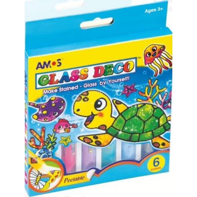 Slupovací barvy na sklo glass deco AMOS 6x10,5 ml – Zboží Dáma