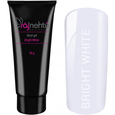Ráj nehtů Akrylgel v tubě Bright White 30 g – Zbozi.Blesk.cz