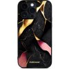 Pouzdro a kryt na mobilní telefon Apple Pouzdro Mobiwear Glossy Apple iPhone 14 Pro Max - G021G Černý a zlatavý mramor