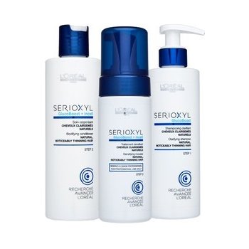 L'Oréal Paris Professionnel Serioxyl pro přírodní vlasy šampon 250 ml + zhušťující péče 250 ml + zhušťující pěna 125 ml dárková sada