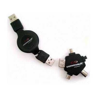 PremiumCord USB navíjecí kabel+universal.redukce 5+1 (8592220000462) – Zbozi.Blesk.cz