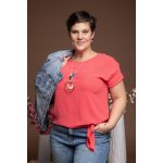 Elegantní tričko s uzlem Serena Mechově zelená – Zboží Mobilmania