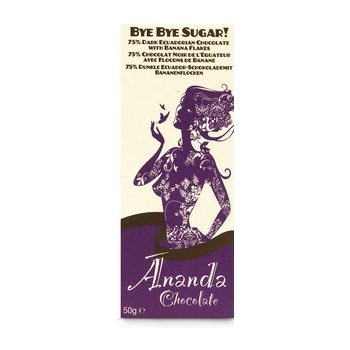 Ananda Chocolate Bye Bye Sugar! Hořká bez cukru s banánovým pyré Bio 50 g