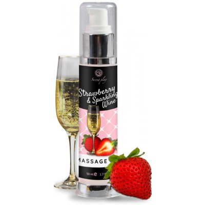 Secret Play Strawberry & Sparkling Wine Massage Oil 50ml – Hledejceny.cz