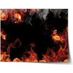 Sablio Plakát Červený oheň - 60x40 cm – Zboží Dáma