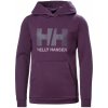 Dětská mikina Helly Hansen Jr Hh Logo Hoodie 2.0 41677_670 Fialový
