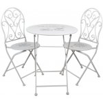 Clayre & Eef kovová zahradní bistro set souprava Perfect Day bílá – Hledejceny.cz