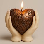 Svíčkománie3D Srdce v dlaních 140 g – Zboží Dáma