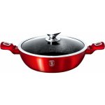 Berlingerhaus Pekáč kulatý s mramorovým povrchem a poklicí 32 cm Burgundy Metallic Line BH-1264 – Hledejceny.cz