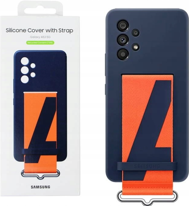 Samsung Silicone Cover with Strap Navy Samsung A536B Galaxy A53 5G EF-GA536TNEGWW