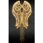 Eco Fix 2D LED světelná křídla, 125 × 180 cm, teple bílá s krystalem, závěsný, hliník – Hledejceny.cz