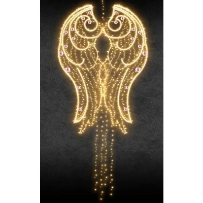 Eco Fix 2D LED světelná křídla, 125 × 180 cm, teple bílá s krystalem, závěsný, hliník – Hledejceny.cz