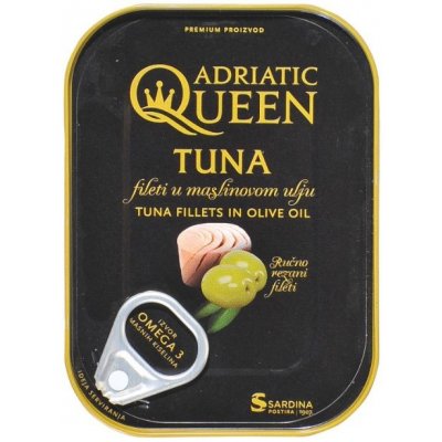 Adriatic Queen Tuňákové filety v olivovém oleji 105 g – Sleviste.cz