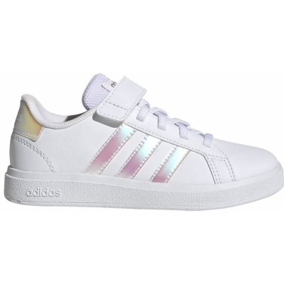 adidas Grand Court Lifestyle Court Elastic Lace and Top Strap Shoes GY2327 Bílá