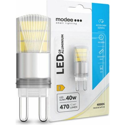 Modee LED žárovka G9 Aluminium 4,2W neutrální bílá ML-G9A4000K4,2WB1 – Hledejceny.cz