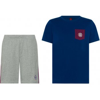 Bayern Mnichov pánské pyžamo krátké modro šedé