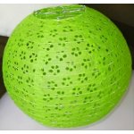 Kulatý lampion 30cm zelený děrovaný – Zboží Dáma