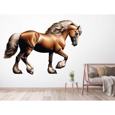 Nalepte.cz samolepka na zeď arch, rozměry Běžící kůň, rozměry 100 x 69 cm – Hledejceny.cz