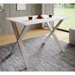VCM Jídelní stůl Xona 140 x 80 X-nohy bílý – Hledejceny.cz