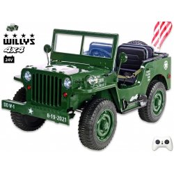 Dea Elektrický Jeep Willysgreen army