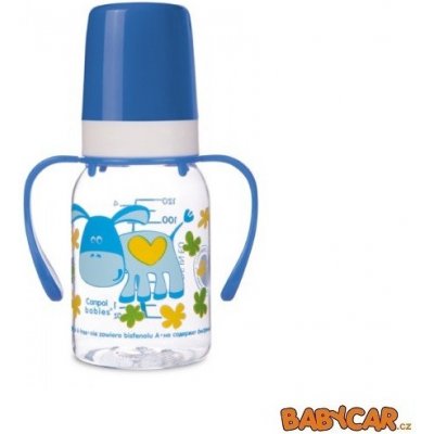 Canpol babies láhev s potiskem a úchyty bez BPA modrá/osel 120ml – Zboží Dáma